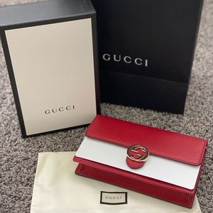 Gucci Red Wallet on Chain